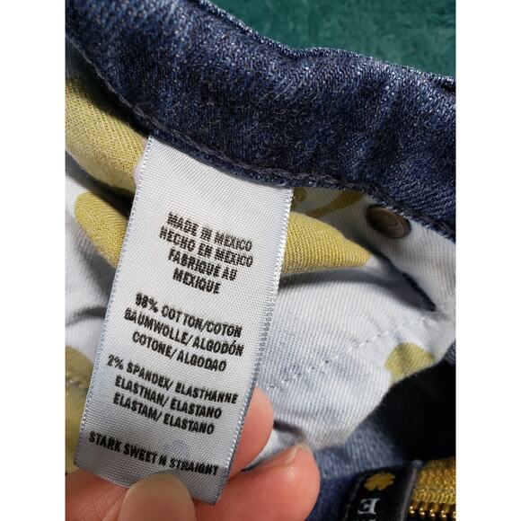 Lucky Brand Jeans Size 10 Womens Blue Stretch Pants Fray Hem Sweet N Straight - Picture 4 of 13